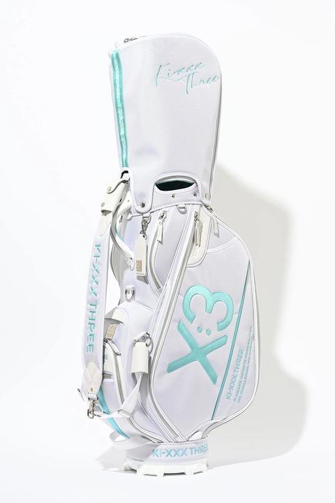 【先着順にてお取り寄せ】【銀行振込・代金引換不可】【返品・交換不可】 CADDIE BAG / キャディバッグ (ホワイト/ターコイズ) (ご注文から1週間ほどで入荷予定)