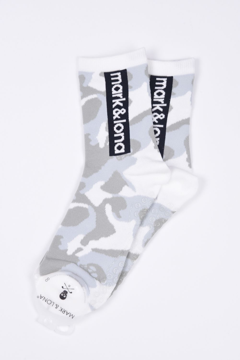 【2026SS 木村拓哉さん着用 VOL.1】 GAUGE CAMO ESSENTIAL CREW SOCKS / オリジナルカモジャカード ボックスロゴ クルーソックス (ホワイト)