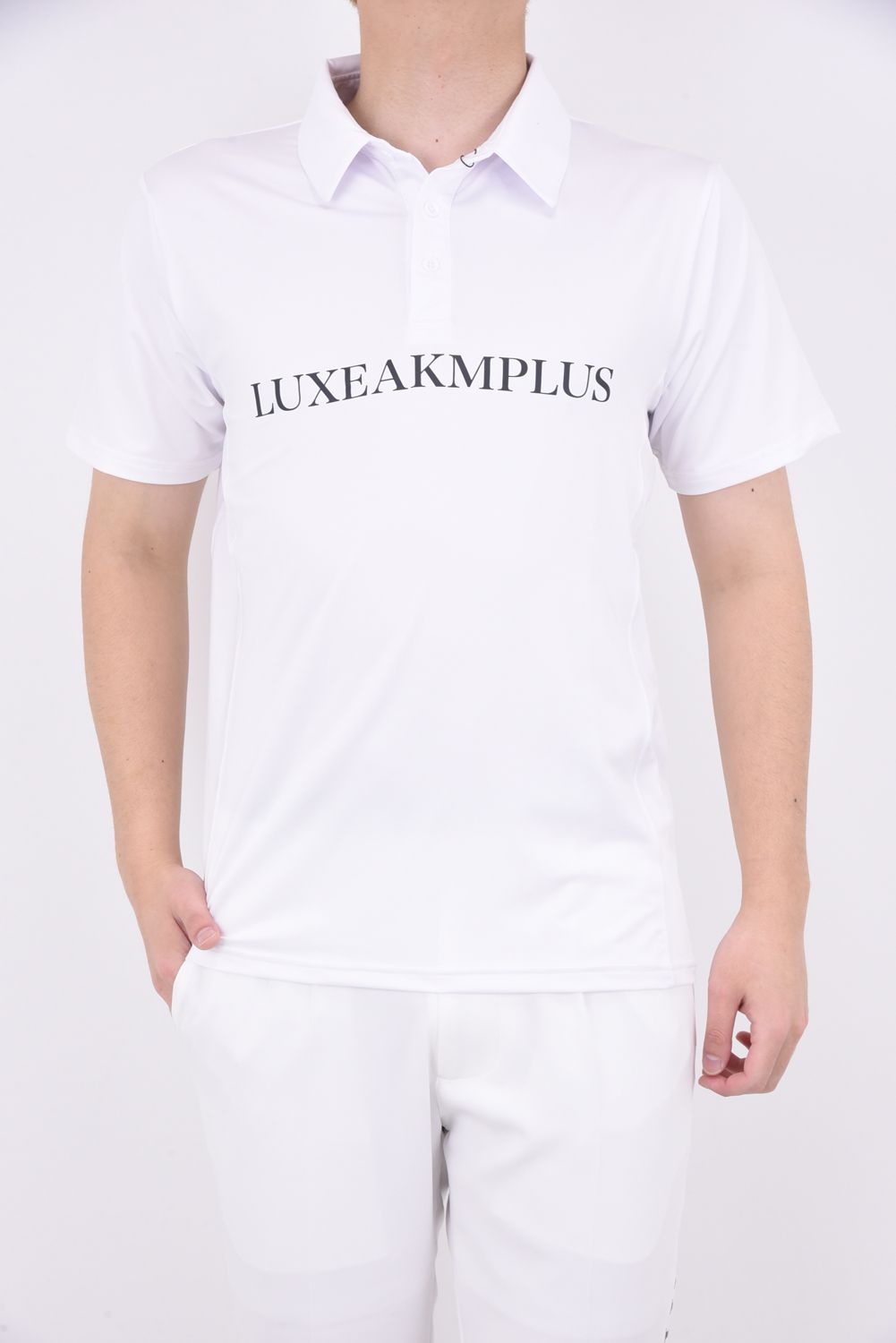 BASIC LOGO POLO SHIRTS / フロントロゴ 半袖ポロシャツ (ホワイト)