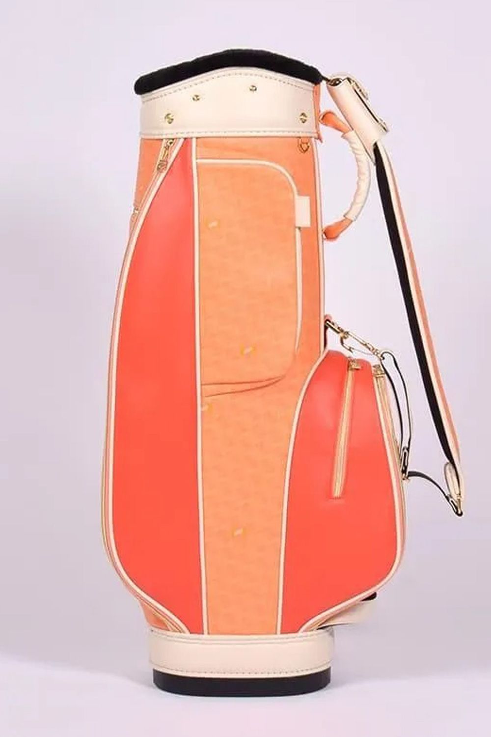 【26SS】【銀行振込・代金引換不可】【返品・交換不可】 RALLINA (ラリーナ) / ブランドオリジナルテキスタイル カートタイプ キャディバッグ （サンセット）*