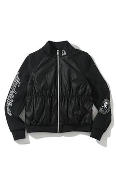 【レディース】 LIDI SHIRRED INSULATED ZIP-UP JACKET / シャーリングデザイン 中綿 ジップアップブルゾン (ブラック)