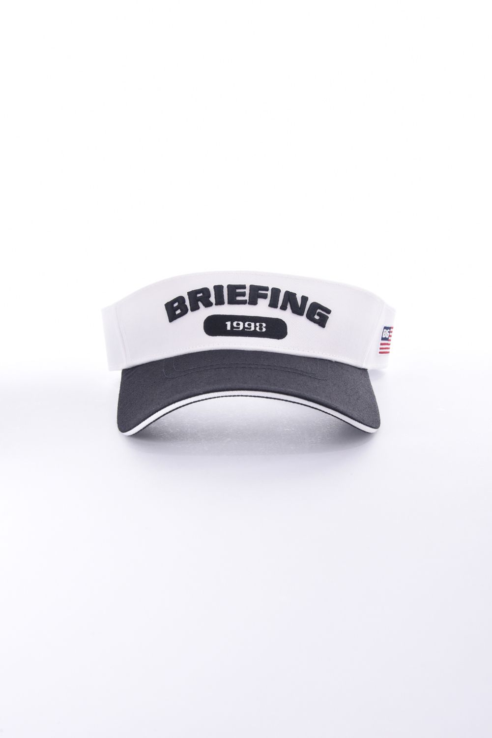 【26SS】 MEN'S COLLEGE LOGO VISOR / カレッジ風ロゴ バイカラー サンバイザー (ホワイト)