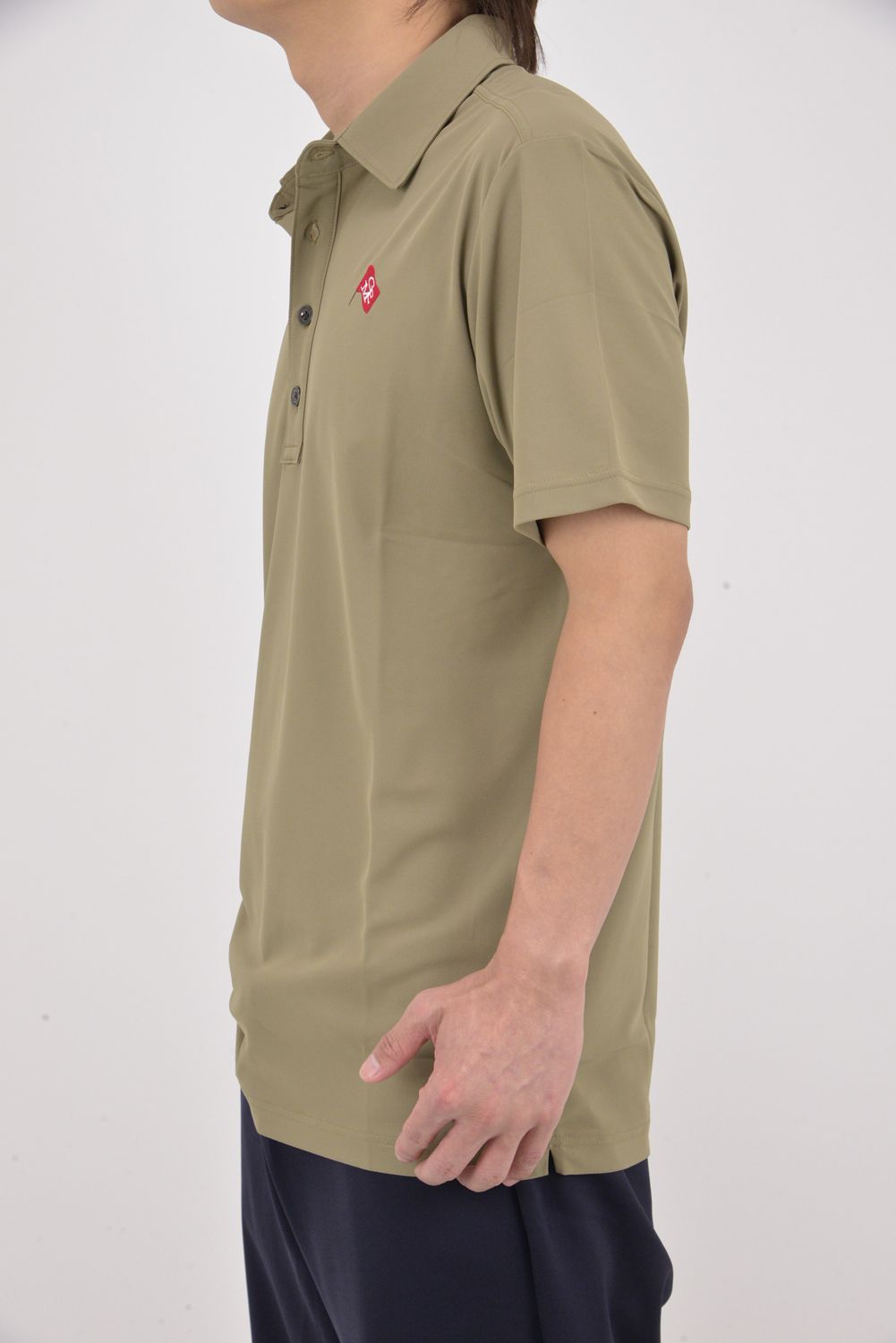 【26SS】 MICRO KANOKO COOL POLO / マイクロカノコ素材 バックロゴプリント ポロシャツ (ベージュ)