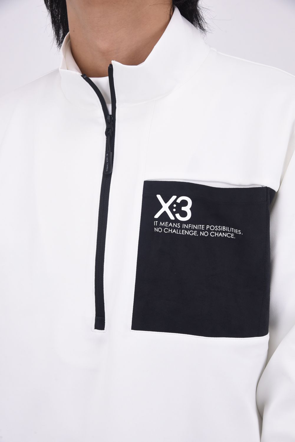 【25AW】 HALF ZIP POCKET HIGH NECK / ハーフジップ ポケット ハイネック (ホワイト)