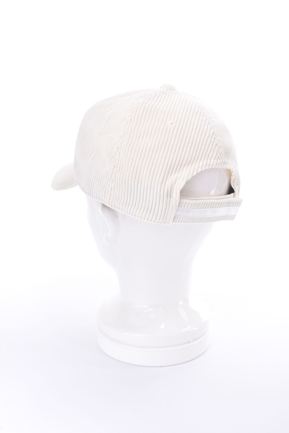MEN'S CORDUROY CAP / ブランドロゴ刺繍 コーデュロイキャップ (アイボリー)