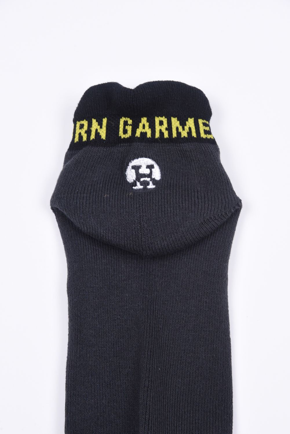 HAPPY SURF CUSHION SOCKS / HAPPY SURFロゴ アングルソックス ブラック