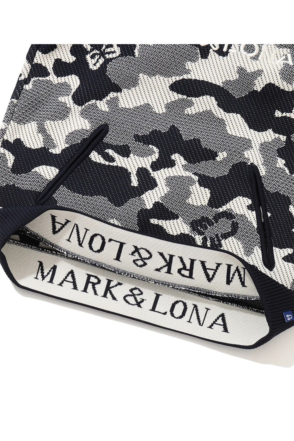 【2026AW KARINAさん着用】【レディース】 MERCURY CAMO JACQUARD KNIT / ジャパンメイド カモフラジャカード ニットパーカー (ネイビー)