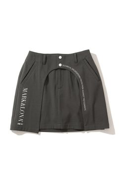 【レディース】 2WAY LAYERED SKIRT / レイヤード スカート (チャコール)