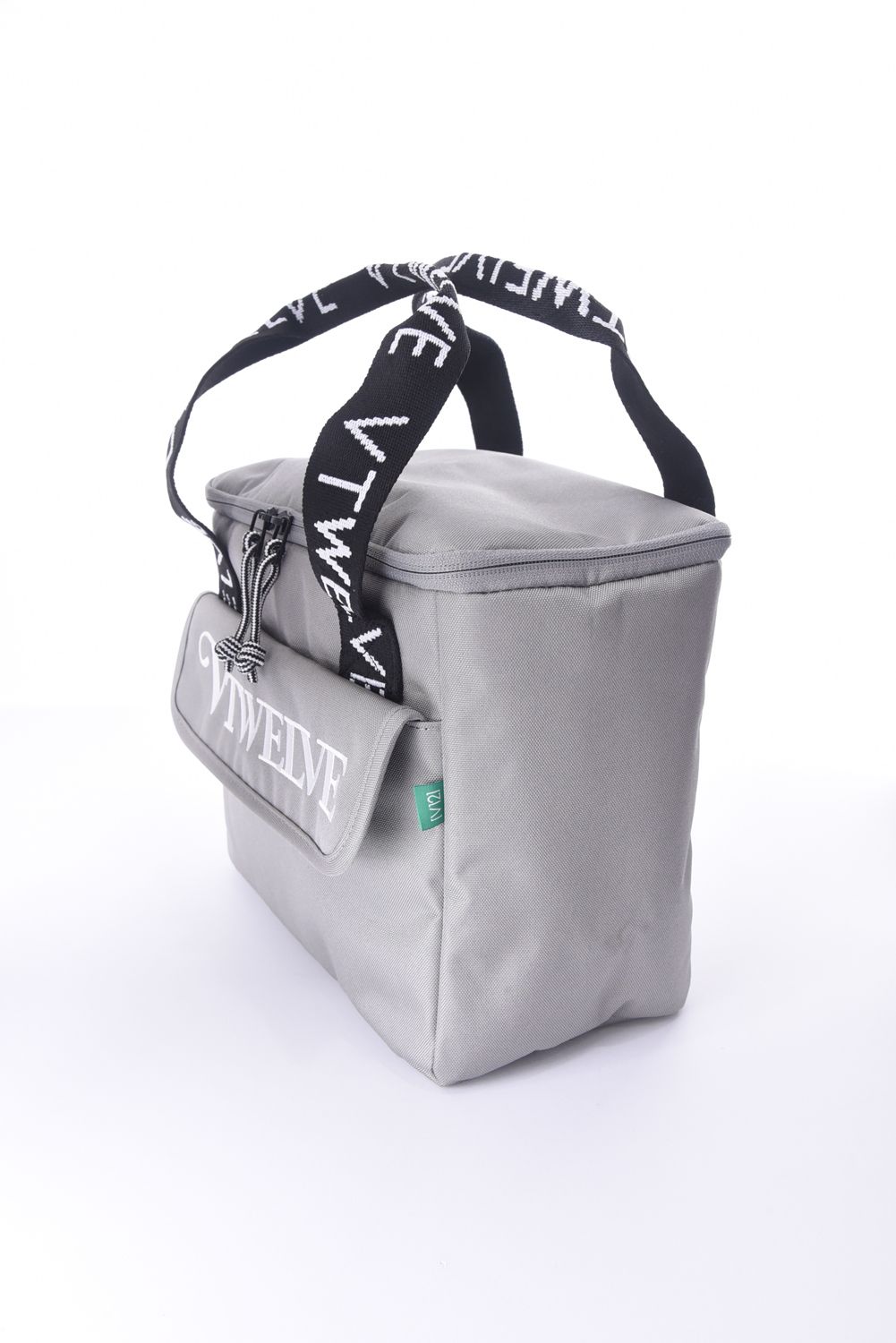 【26SS】 DOUBLE LOGO COOL BAG / ブランドロゴ刺繍 ボックス型クーラーバッグ (グレー)