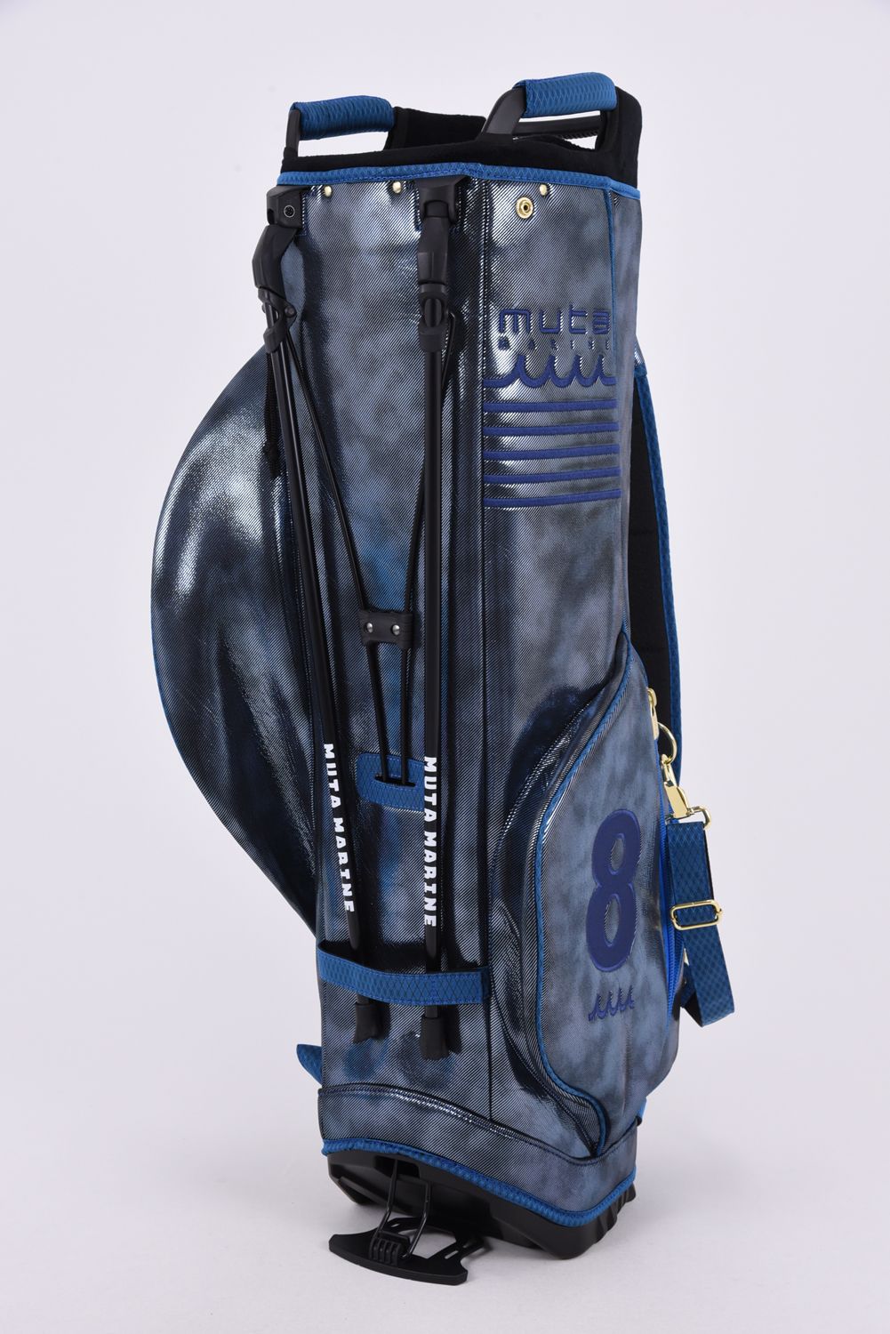 【26AW】 METALLIC CADDY BAG & HEAD COVER / メタリック 14分割 スタンドタイプ キャディバッグ&ヘッドカバーセット (ブルー)