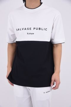 【26SS】 Kūlina Pohāpohā Bicolor Mockneck（Kolepa Stamp） / バイカラー ショートスリーブ モックネックTシャツ (ホワイト/ブラック)