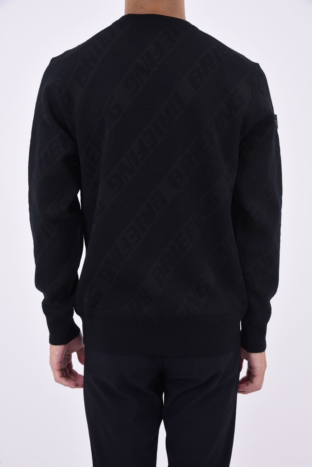 BRIEFING - 【SHADOW SERIES】 SH MENS BIAS LOGO CREW NECK KNIT