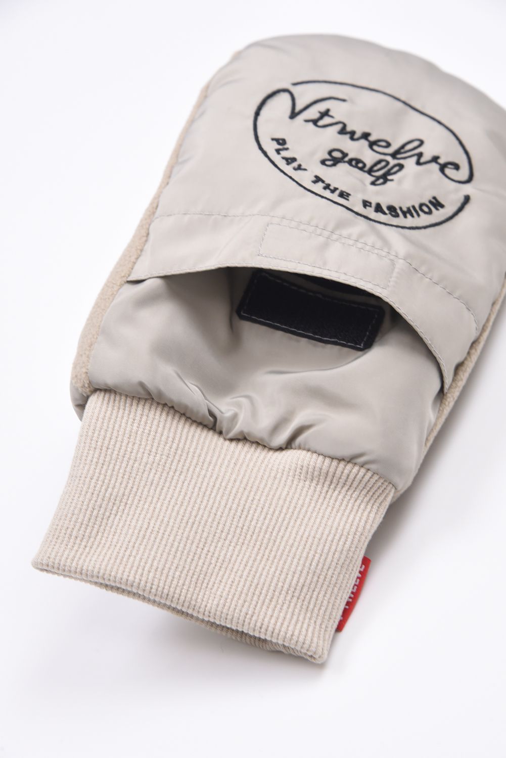 ML MITTEN / ブランドロゴ カイロポケット付き 中綿ミトングローブ (ベージュ)