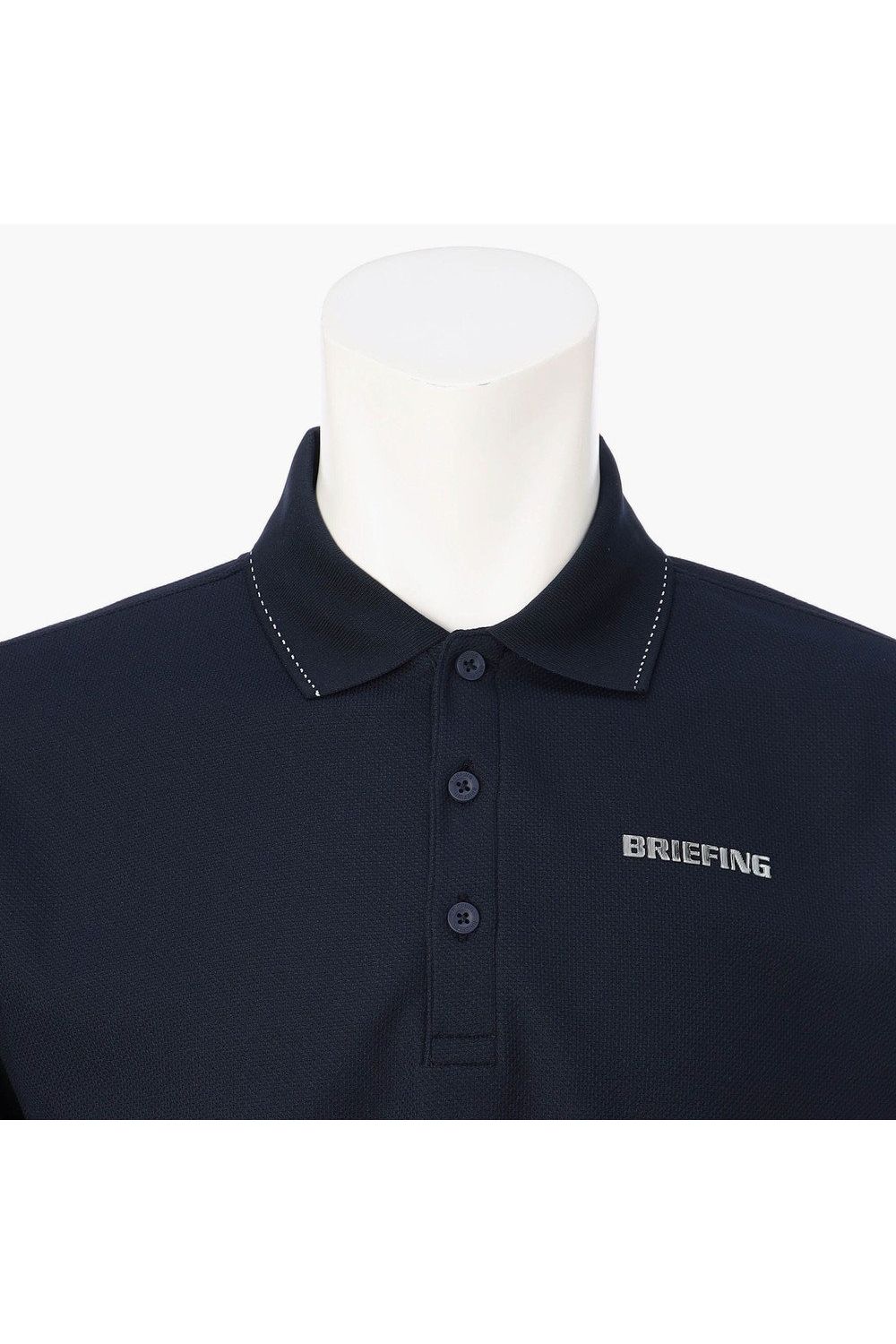 【26AW】 MEN’S BASIC LS POLO / ベーシック ブランドロゴ 長袖ポロシャツ (ネイビー)