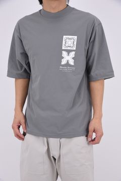 【26SS】 SURF Mockneck S/S(Nalu＆Turf) / NALU＆TURFプリント モックネックTシャツ (グレー)