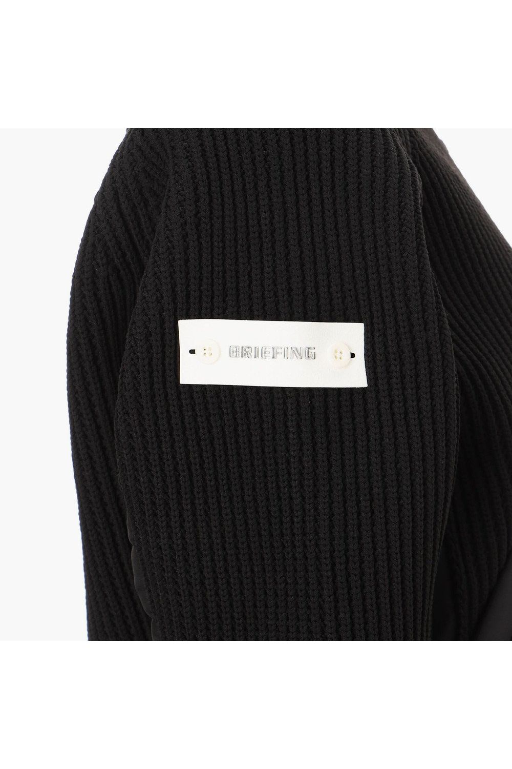 【26AW】【レディース】 WOMEN’S WINDBLOCK DOCKING RIB KNIT JACKET / 畦編みニット&ナイロンツイル ハイブリッドジャケット (ブラック)