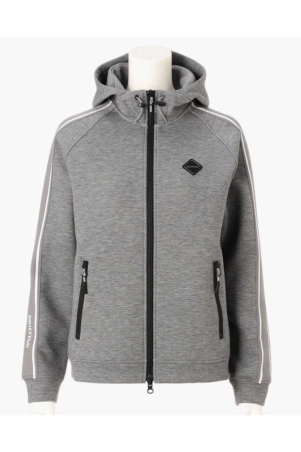 【26AW】【レディース】 WOMEN’S WARM LINE PARKA / ダンボールニット サイドライン ジップアップパーカー (グレー)