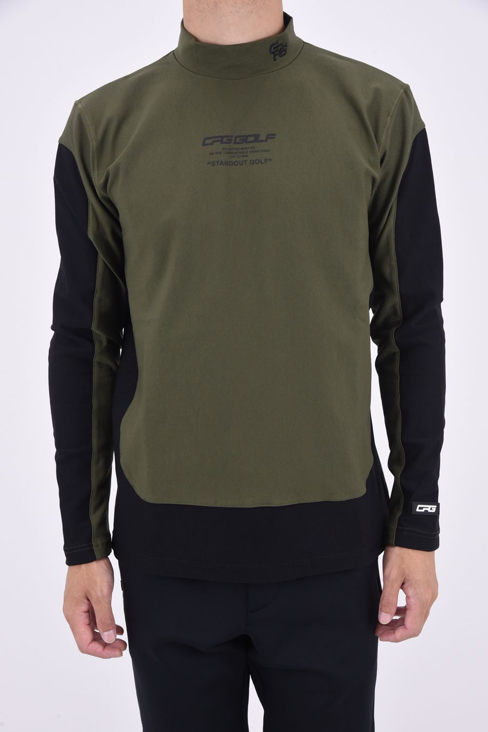 CPG GOLF - STRETCH MOCK NECK SHIRT / 異色切り替え ロング