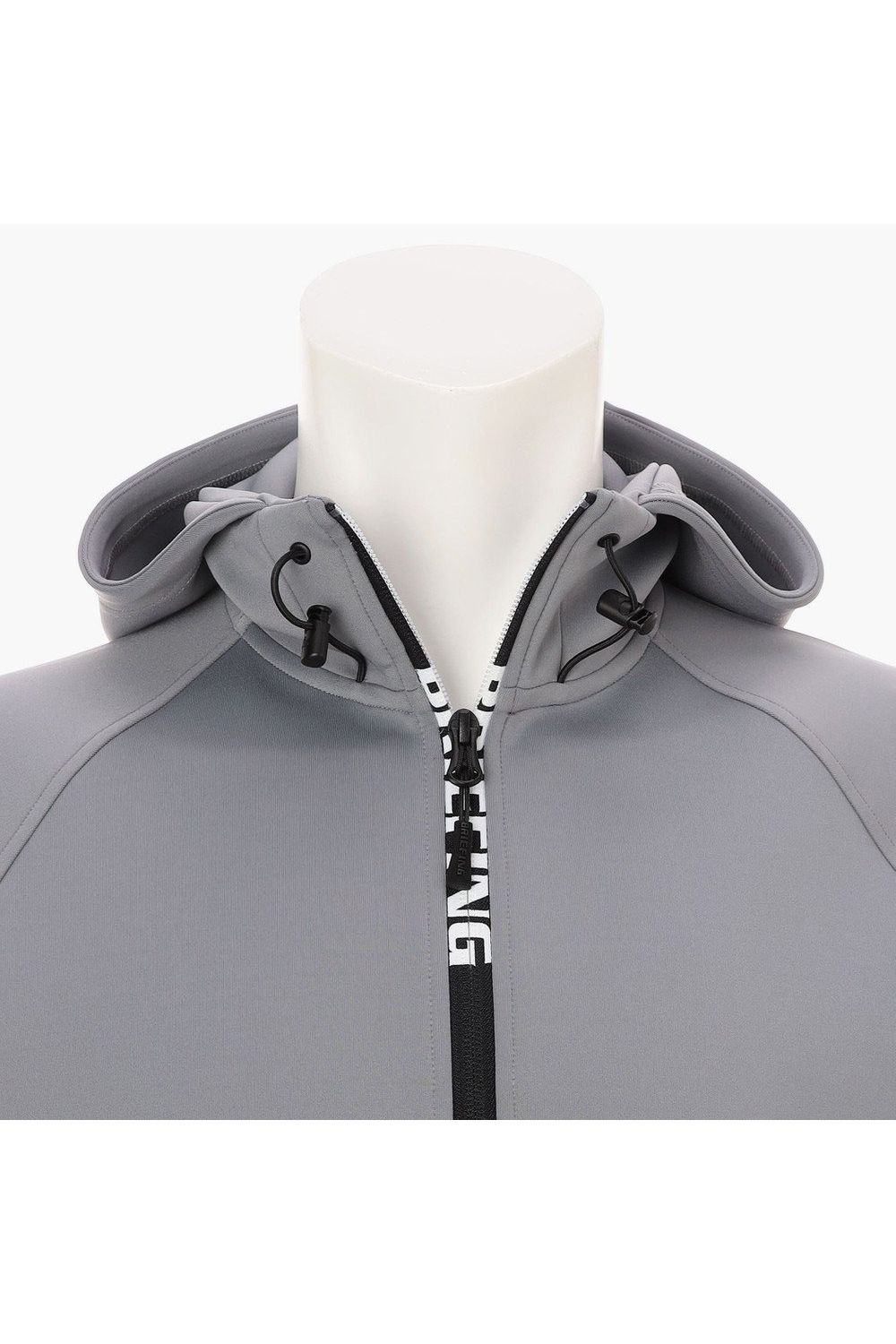 【26SS】 MEN'S 3D LOGO PARKA / 3Dエンボスロゴ ストレッチジャージ ジップアップパーカー (グレー)