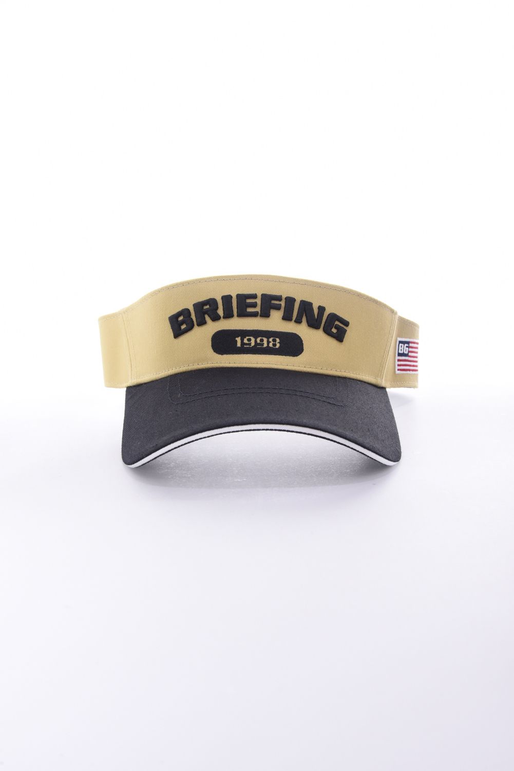 【26SS】 MEN'S COLLEGE LOGO VISOR / カレッジ風ロゴ バイカラー サンバイザー (ベージュ)