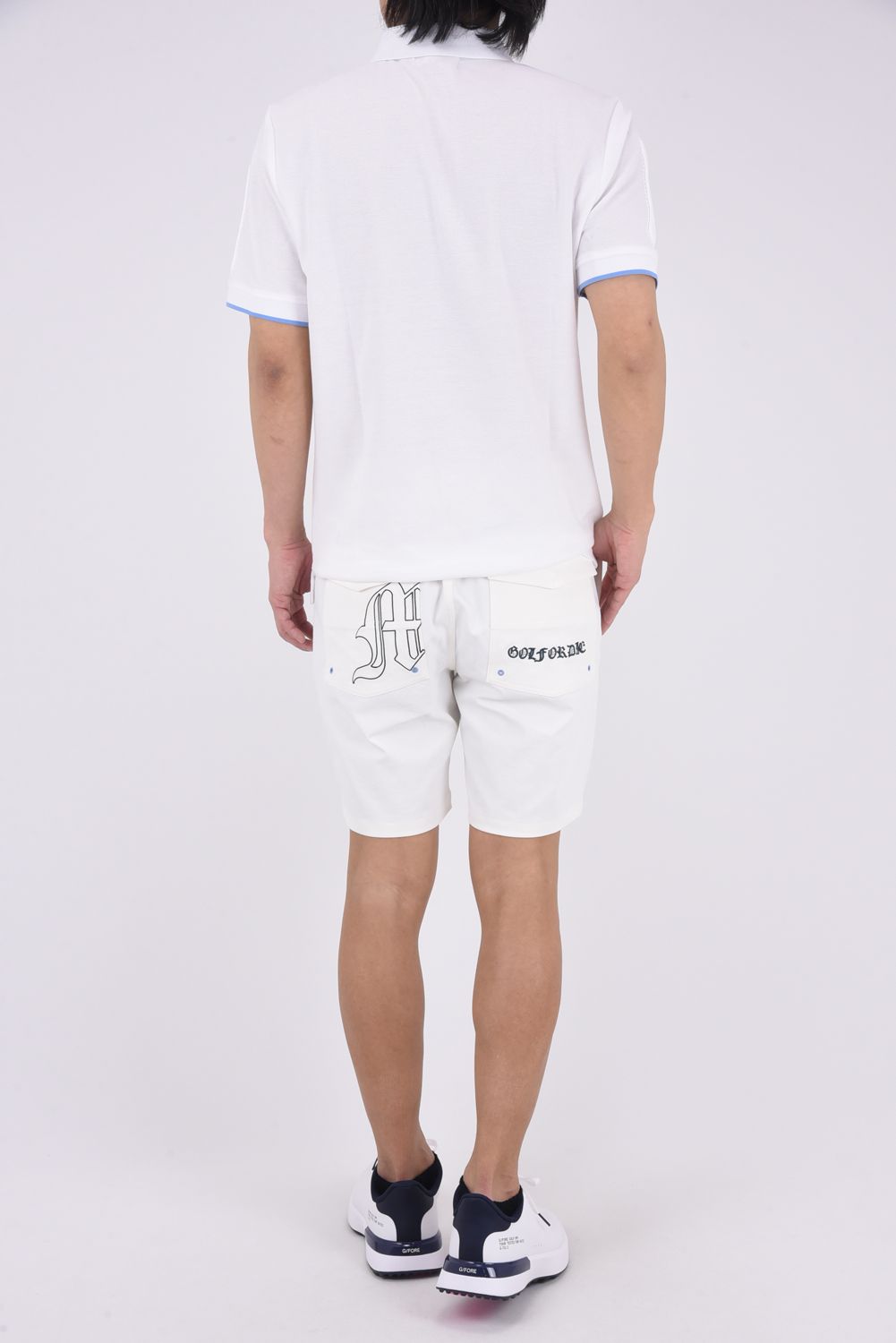 【26SS】 BONES PIQUE POLO / カノコ素材 ジャパンメイド BONEプリント ポロシャツ (ホワイト)