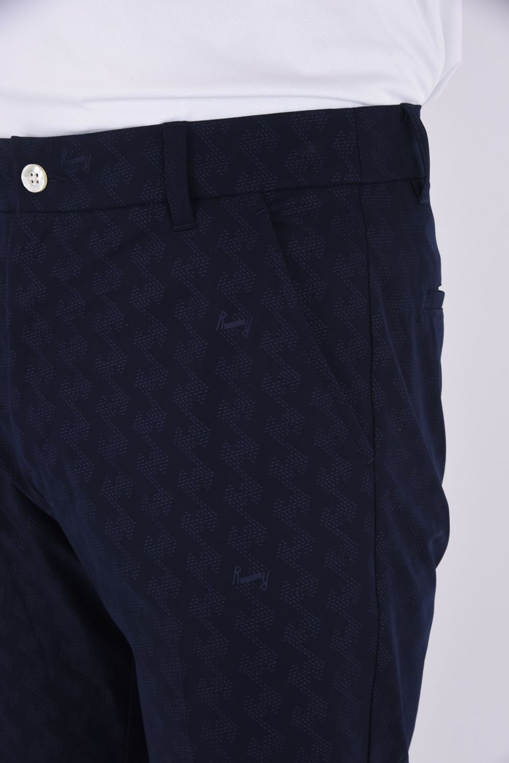 【25SS】GM EMBOSS LONG PANTS / オリジナルテキスタイル ロングパンツ (ネイビー)*