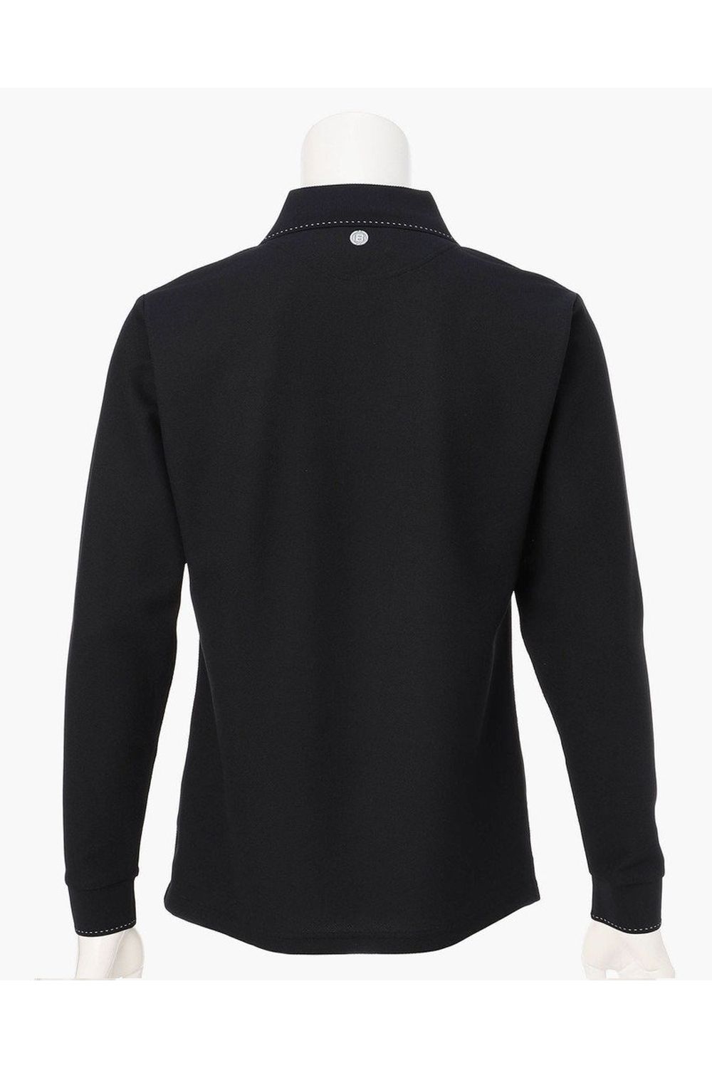 【26AW】 MEN’S BASIC LS POLO / ベーシック ブランドロゴ 長袖ポロシャツ (ブラック)