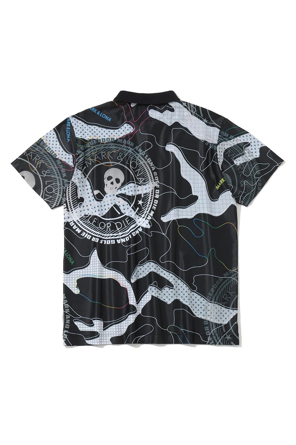 【26SS】 AXON CAMO MESH PERFORMANCE POLO / メッシュ素材 カモフラージュプリント ポロシャツ (ブラック)