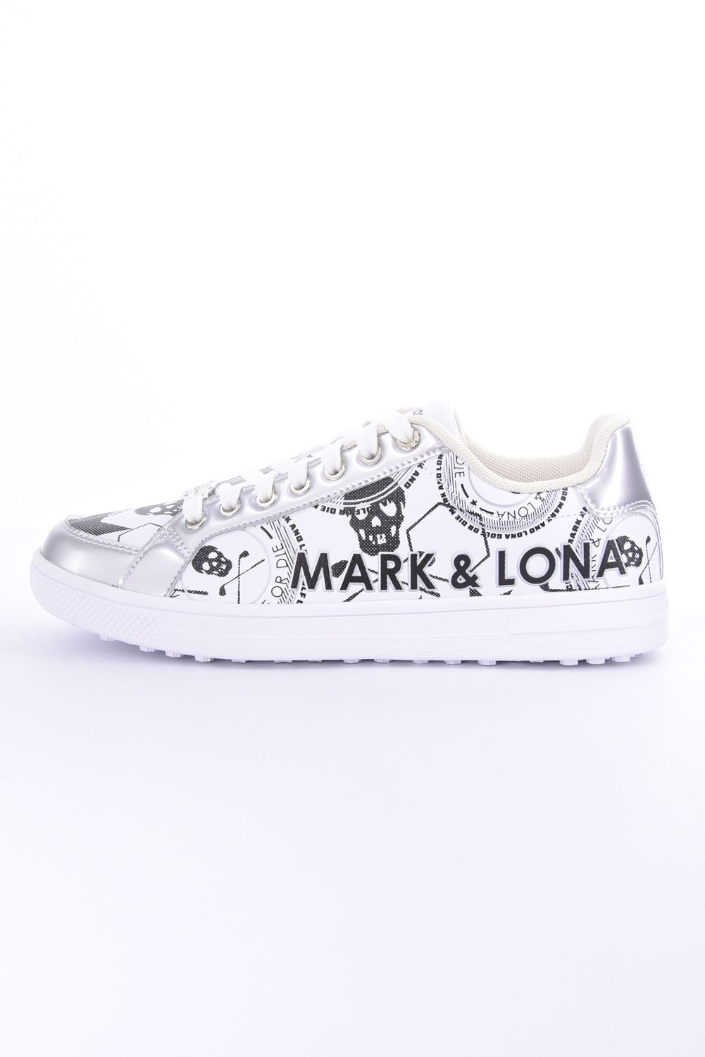 【26AW】 ATRAS SPIKELESS GOLF SNEAKERS / ロゴグラフィック ローカット スパイクレススニーカー (ホワイト)