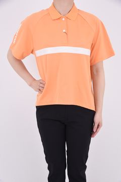 【レディース】 WOMENS SLEEVE LOGO POLO RELAXED FIT / リラックスフィット スリーブブランドロゴ ポロシャツ (オレンジ)