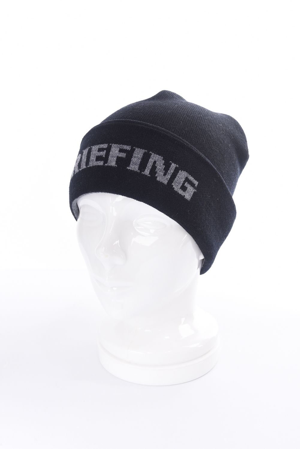 MEN’S WR WOOL KNIT JQ LOGO BEANIE / ジャガート゚ロゴ ウール ビーニー (ブラック)
