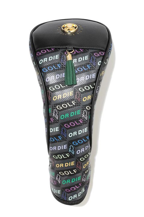 DÉPÊCHE DRIVER COVER / ジオメトリックパターン シンセティックレザー ドライバーカバー (ブラック)