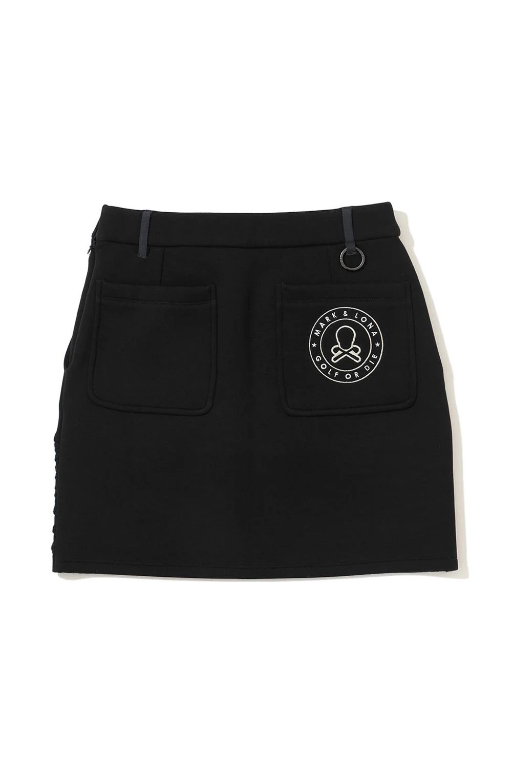 【2025AW】【レディース】 ALIGN HYBRID SKIRT / 異素材切り替え ケーブル編み ハイブリッドスカート (ブラック)