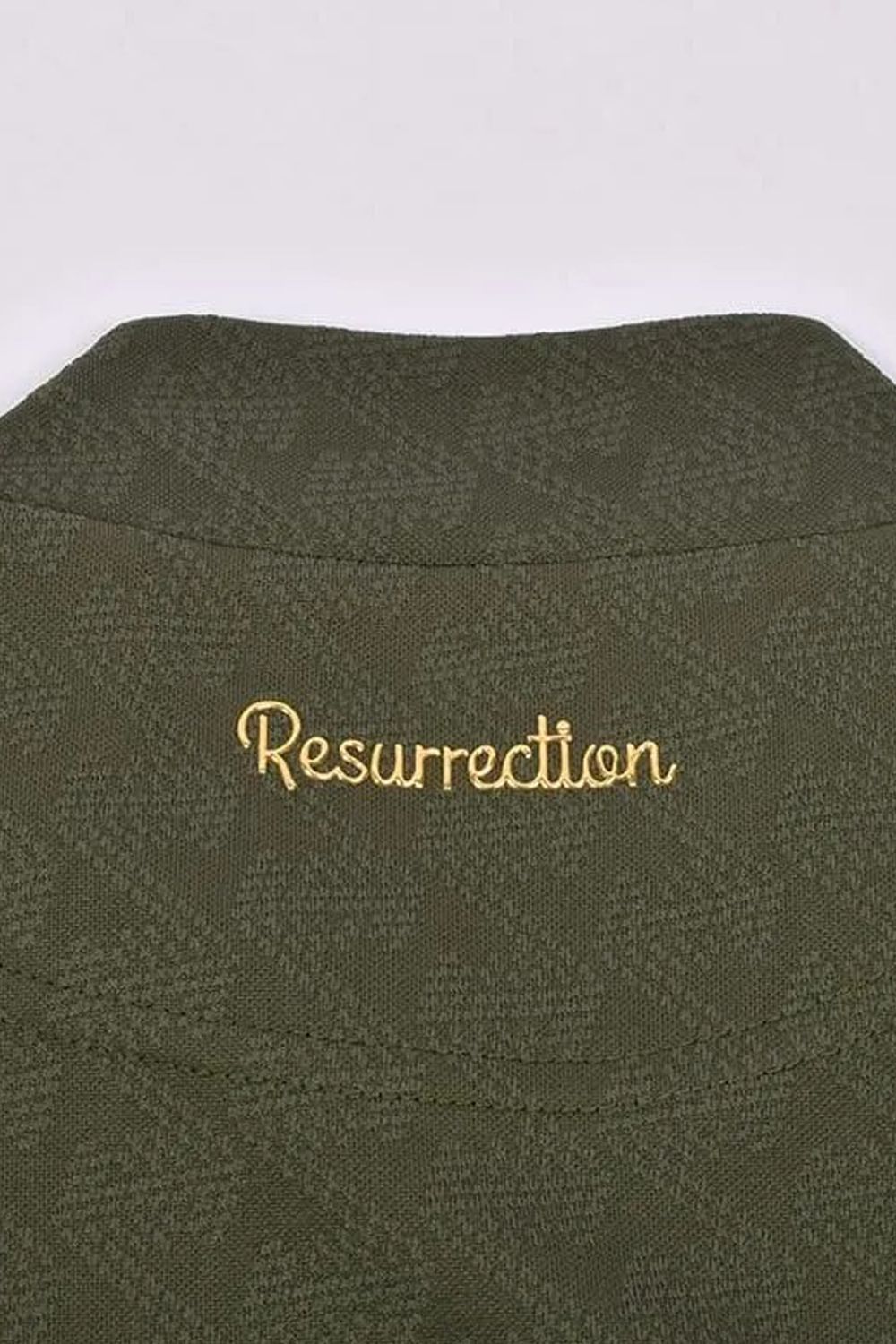 【26AW】 MENS GM JACQUARD MOCK NECK / ジャガード モックネックTシャツ (カーキ）*