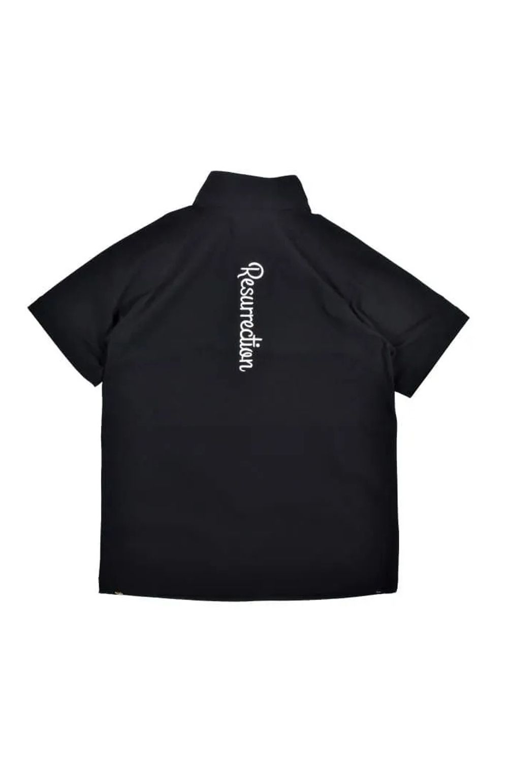 【26AW】 MENS DETACHABLE HALF ZIP SHIRT / ワッフル生地 スリーブデタッチャブル 2WAYハーフジップシャツ (ブラック)*