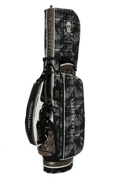 【銀行振込・代金引換不可】【返品・交換不可】  OLSON LUXE CADDY BAG / カモフラージュパターン 高密度ナイロン スタンドタイプ キャディバック (ブラック/ホワイト)