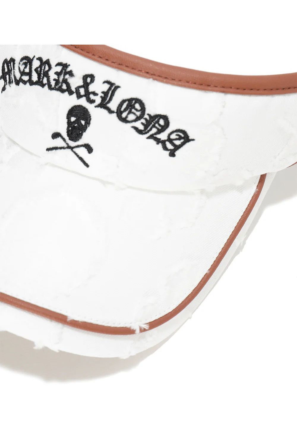 【2026SS 木村拓哉さん着用 VOL.6】 IMPERIAL CUT JACQUARD VISOR / 3Dモノグラム生地 レザーパイピング サンバイザー (ホワイト)