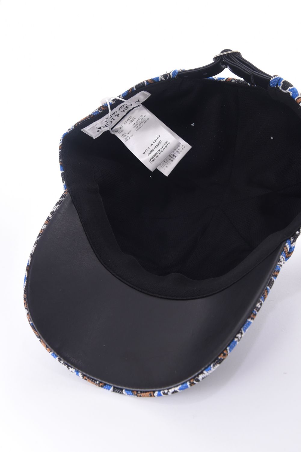 ROSETTE JACQUARD JERSEY CAP / ジオメトリックパターン ベースボールキャップ (ブルー)