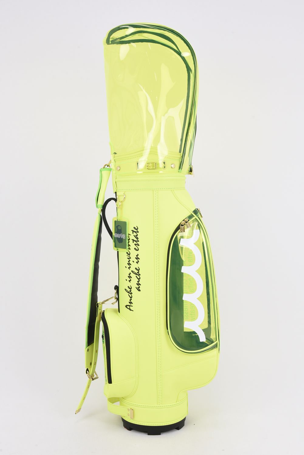 【銀行振込・代金引換不可】【返品・交換不可】 CADDY BAG & COVER / ナイロン×クリア キャディバッグ&ヘッドカバーセット (イエロー)