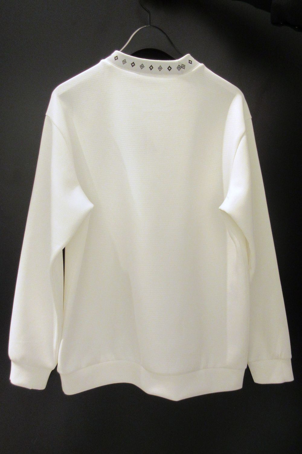 【26AW】 DOUBLE MESH KNIT L/S MOCK / メッシュ ニット ロングスリーブ モックネックシャツ (ホワイト) (10月上旬入荷予定）