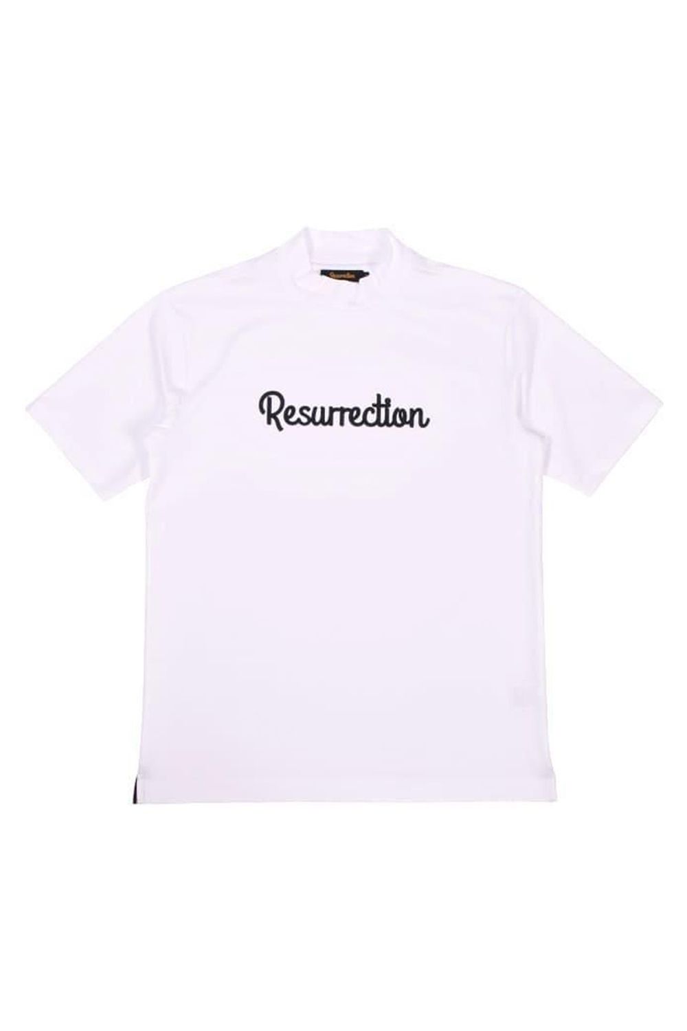 【26SS】 SILICON LOGO MOCK NECK / モノトーンシリーズ 3Dシリコンロゴ モックネックTシャツ (ホワイト)*