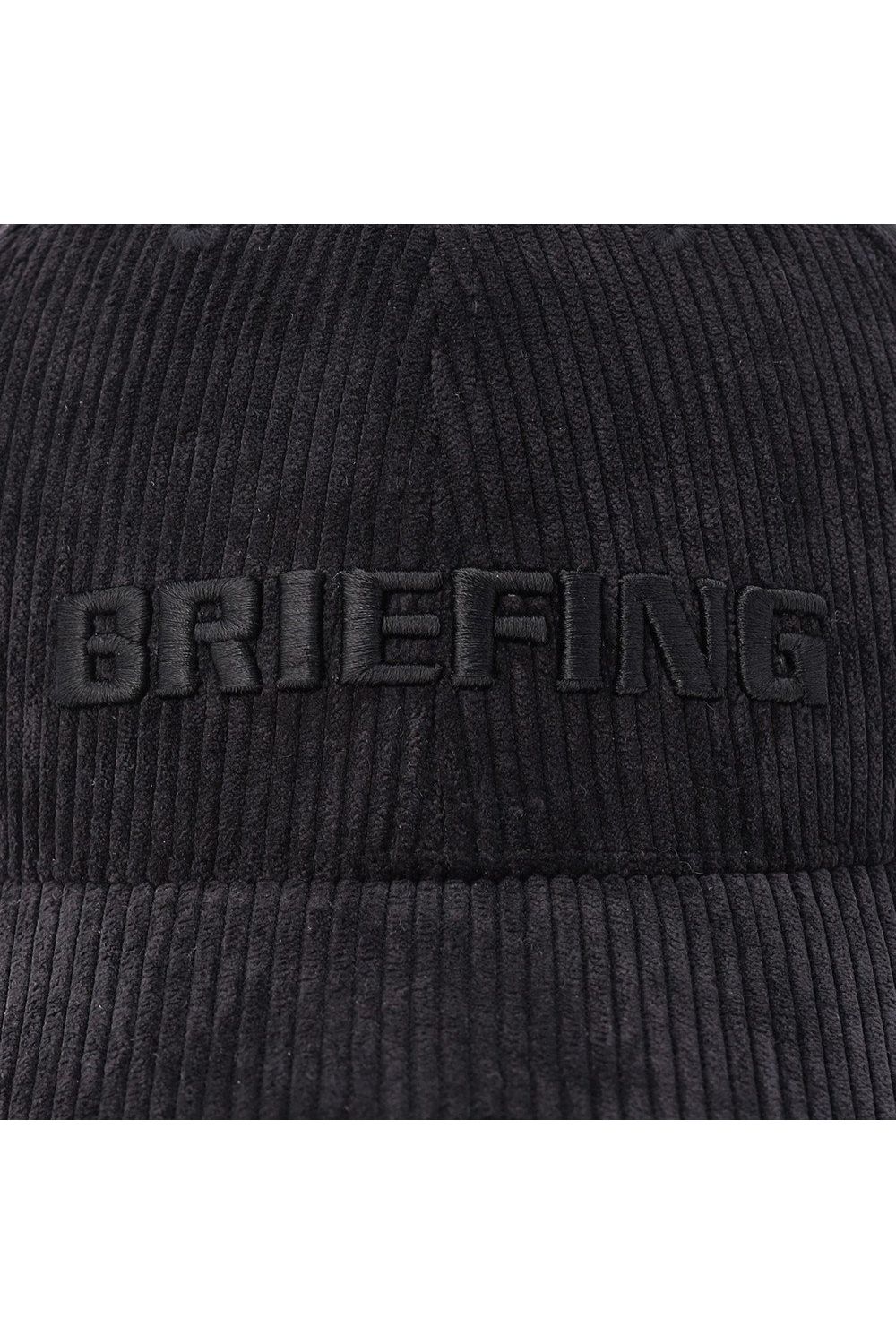 MEN'S CORDUROY CAP / ブランドロゴ刺繍 コーデュロイキャップ (ブラック)