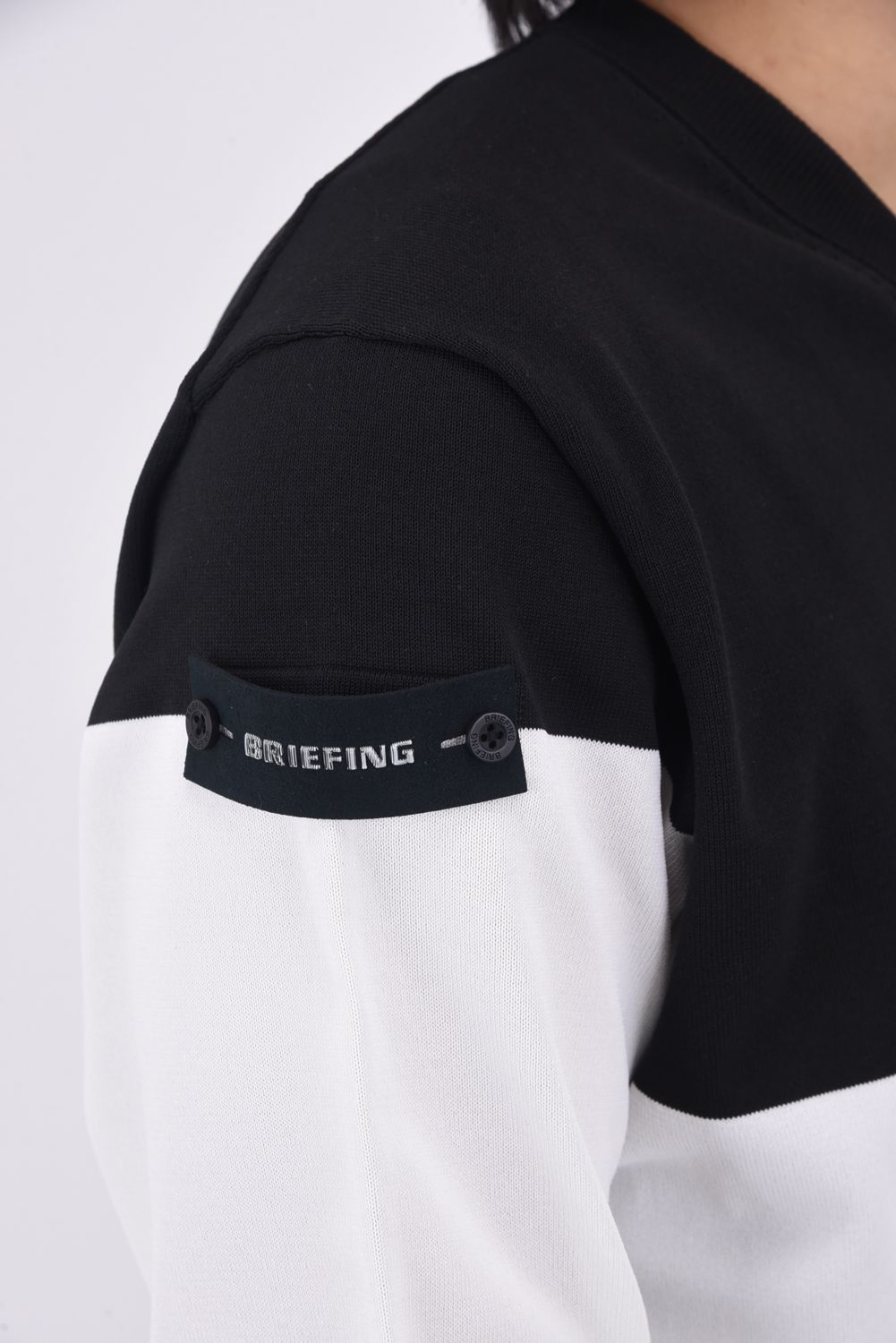 【26SS】 MEN'S WR BI-COLOR CREWNECK KNIT / 超撥水糸 バイカラー クルーネック ニット (ブラック)