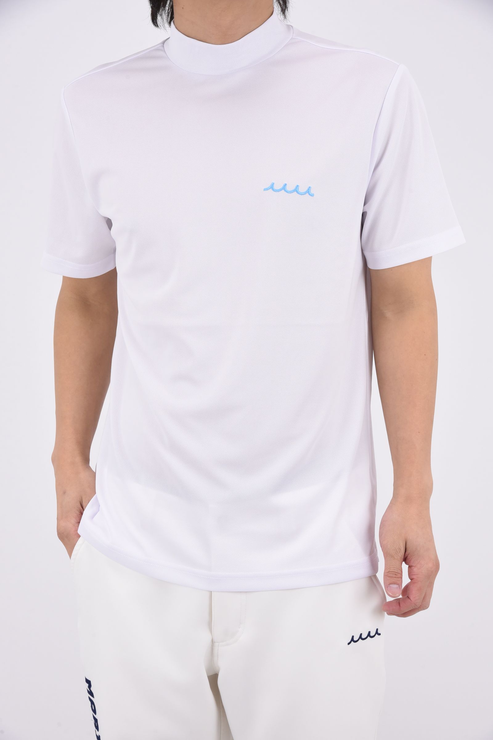 【26SS】 MOCK NECK / バックプリント ベーシック モックネックTシャツ (ホワイト)