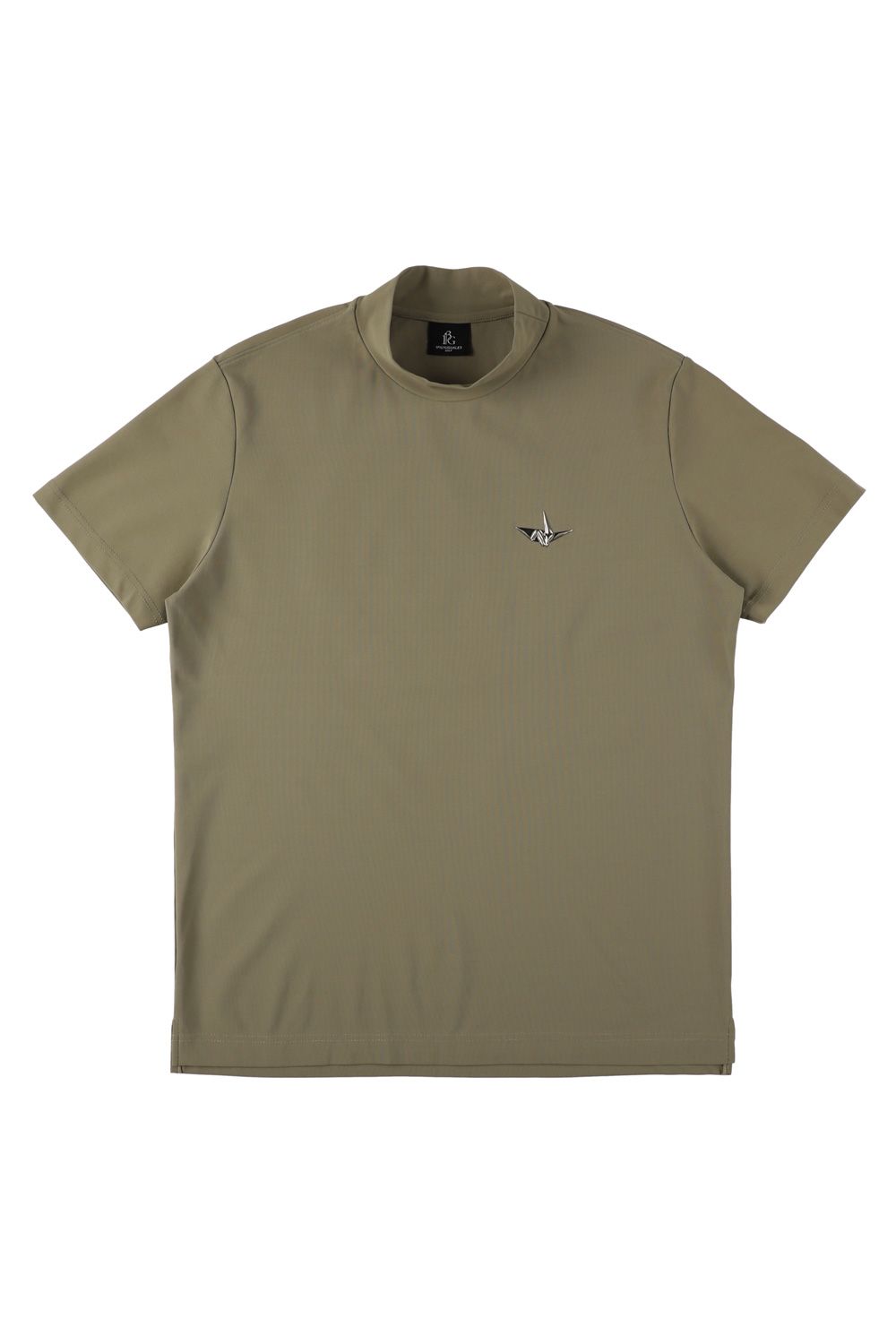 【25SS】 113 GOLF S/S MOCK NECK EMBOSS  / サークルロゴ エンボス モックネックシャツ  (カーキ)