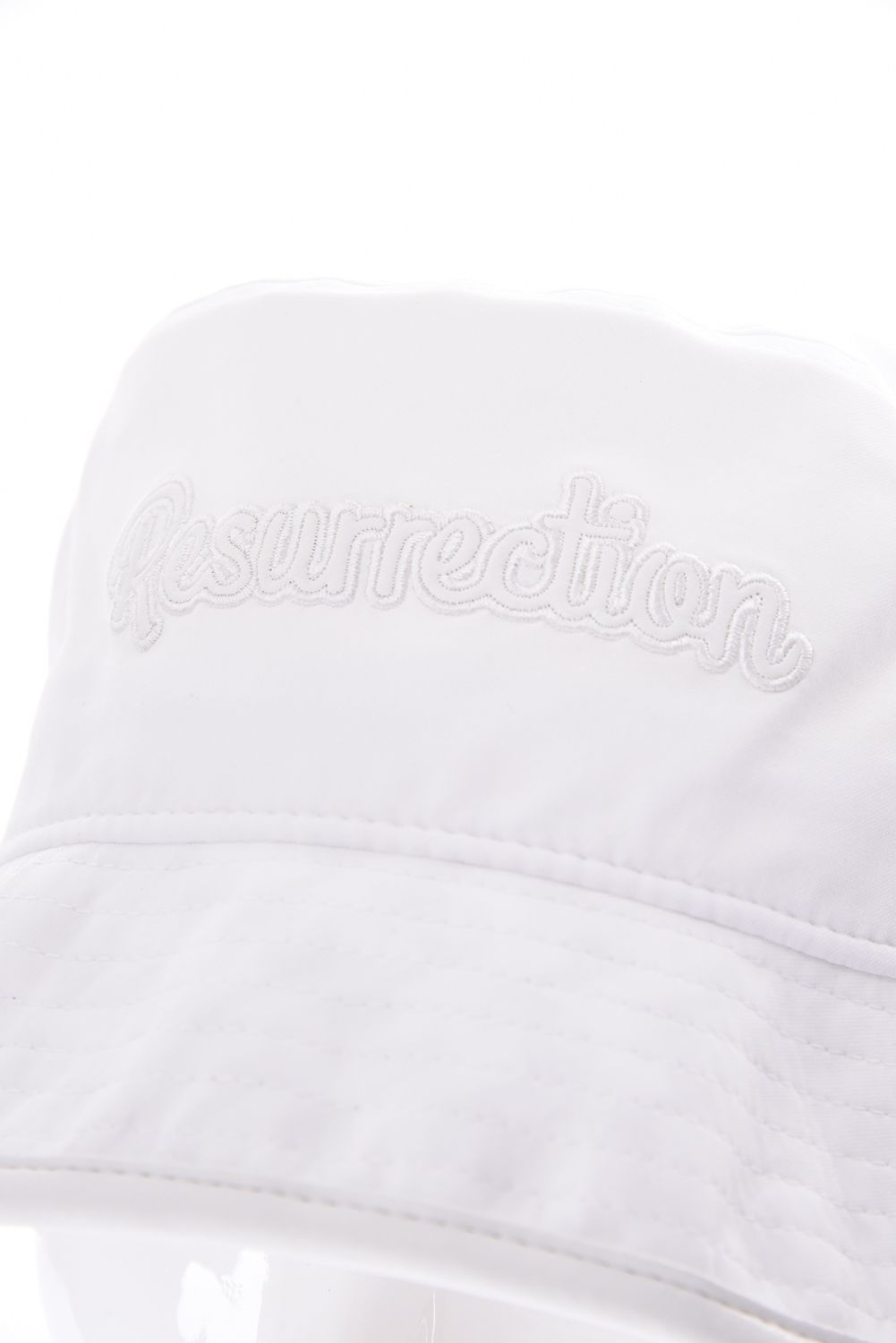 【26SS】 SYNTHETIC LEATHER BRIM BUCKET HAT / シンセティックレザーブリム バケットハット (ホワイト)