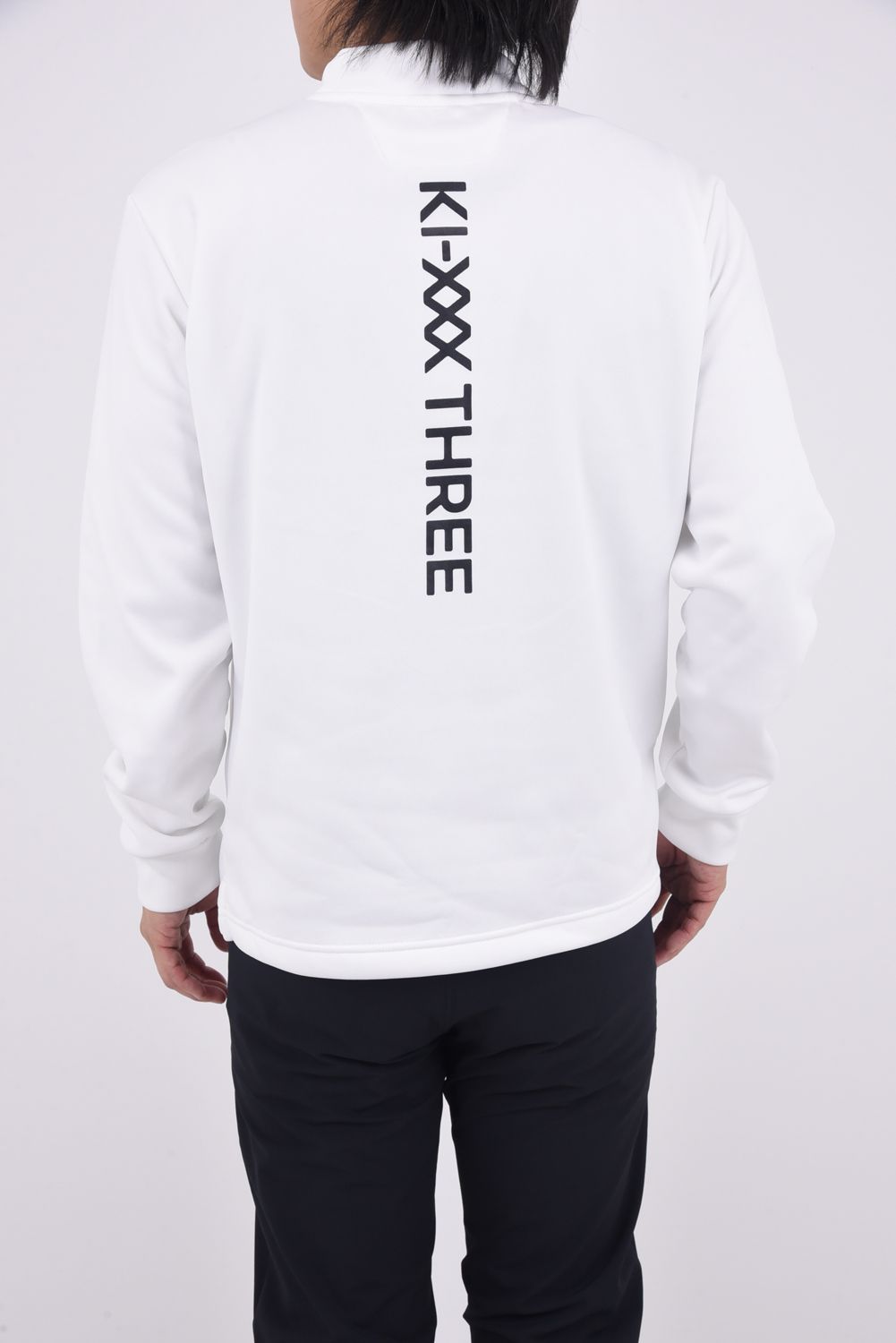 【25AW】 BACK LINE LOGO LONG SLEEVE HIGH NECK / バック ライン ロゴ 長袖 ハイネック (ホワイト)
