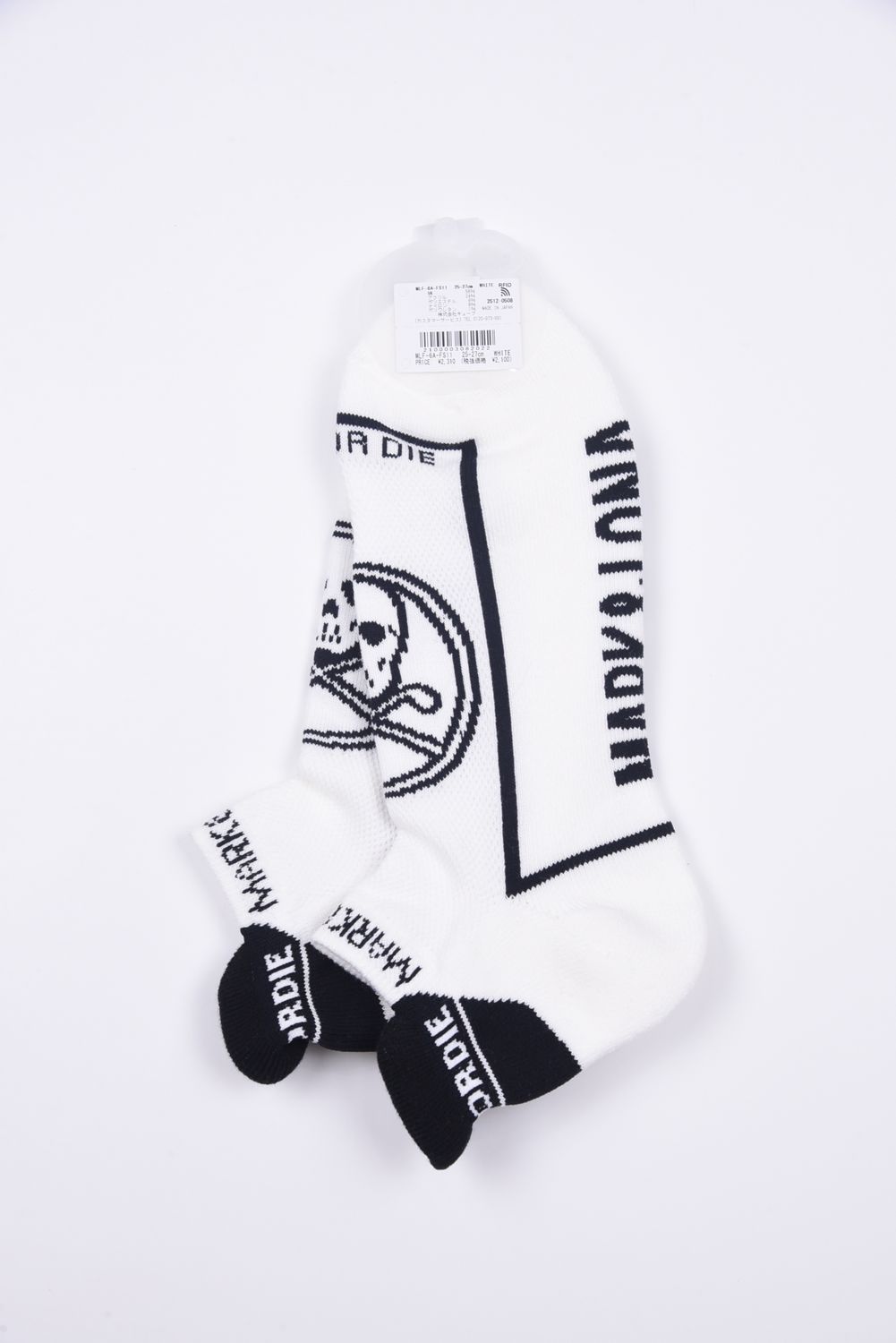 【26SS】 ROUND SKULL ATHLETIC LOW SOCKS / サークルスカルジャカード スニーカー丈 ローソックス (ホワイト)
