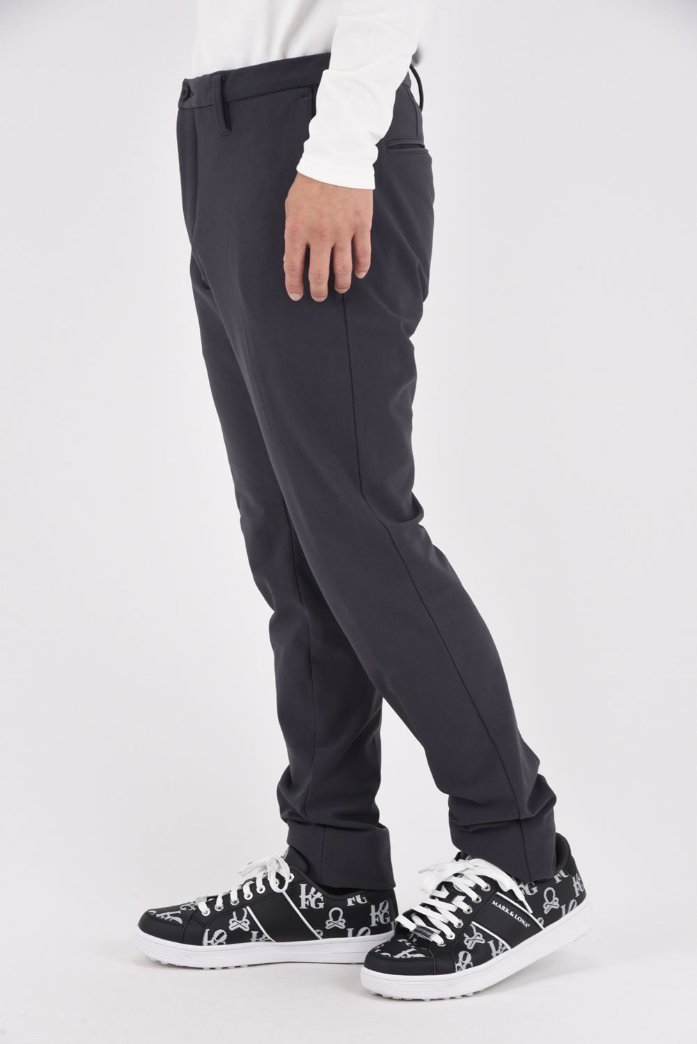 【25AW】 MEN'S WARM BASIC PANTS / ストレッチ ベーシックロングパンツ (チャコール)