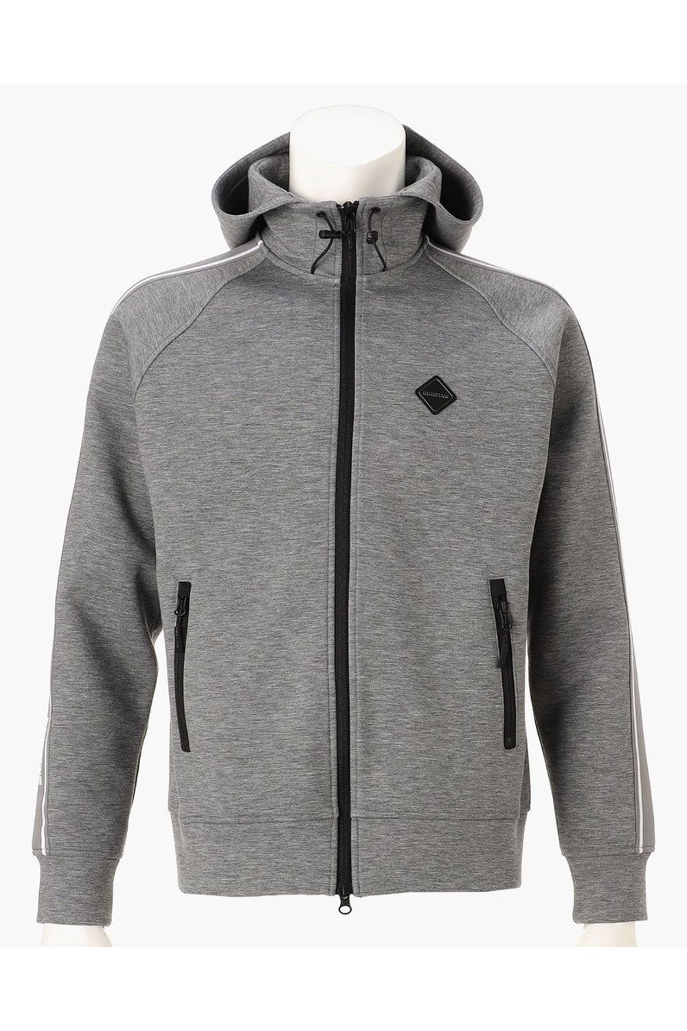 【26AW】 MEN’S WARM LINE PARKA / ダンボールニット サイドライン ジップアップパーカー (グレー)